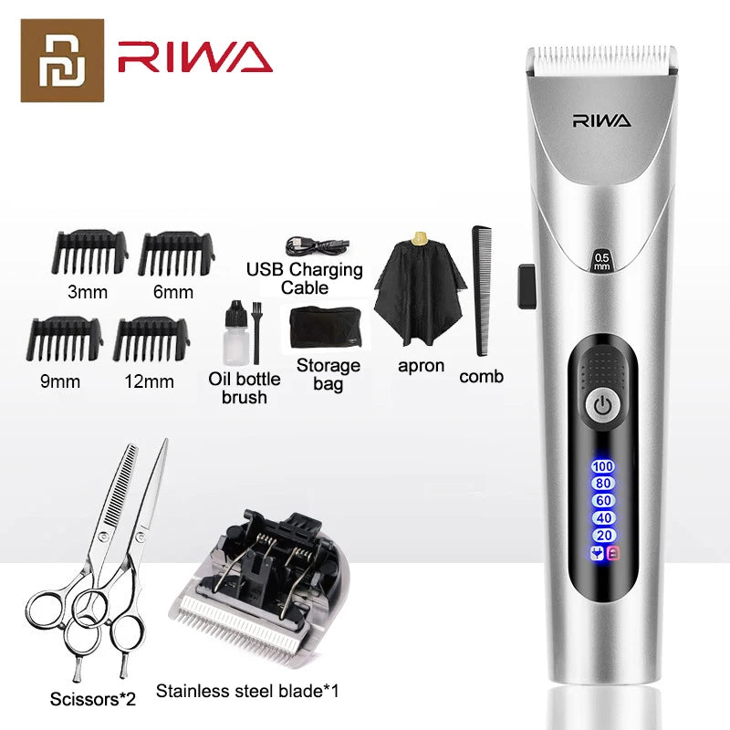 גוזם חשמלי מקצועי לגברים עם מסך LED
